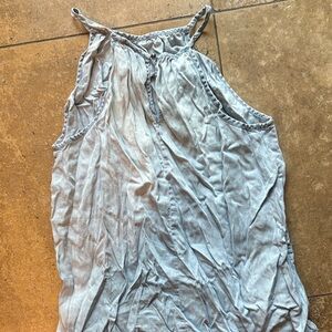 Light Blue Sleeveless Women's Top